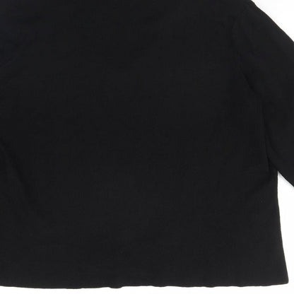 Womens UK Size L Roman Black Basic Blouse