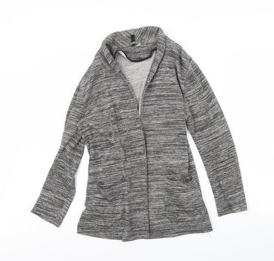 Divided Womens Black Herringbone  Overcoat Coat Size 10