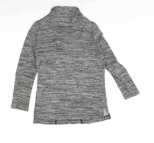 Divided Womens Black Herringbone  Overcoat Coat Size 10