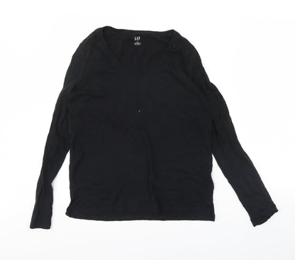 Womens UK Size M Gap Black Basic Blouse