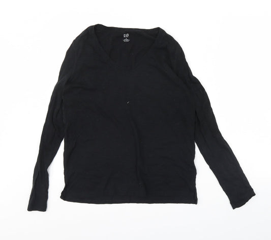 Womens UK Size M Gap Black Basic Blouse