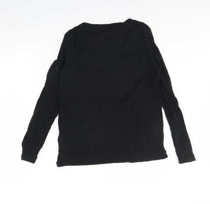 Womens UK Size M Gap Black Basic Blouse