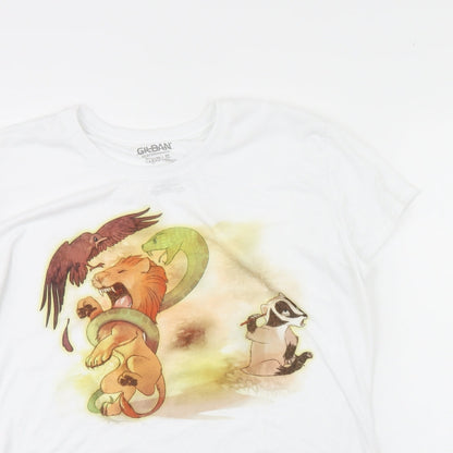 Womens UK Size XL Gildan White Basic T-Shirt