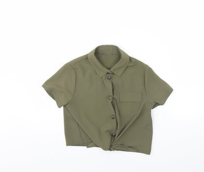 Primark Girls Green   Basic Button-Up Size 9 Years