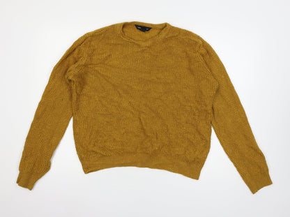 Womens UK Size L Cedar Wood State Yellow Pullover Jumper