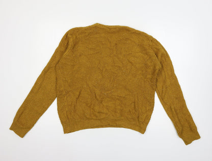 Womens UK Size L Cedar Wood State Yellow Pullover Jumper