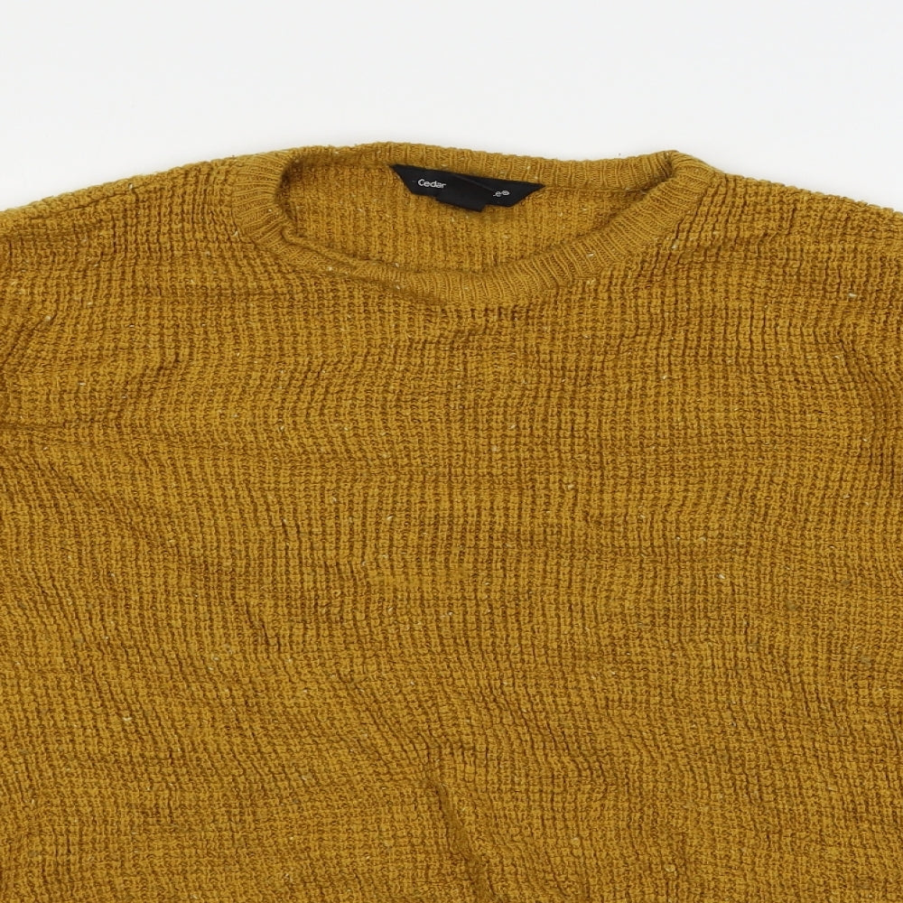 Womens UK Size L Cedar Wood State Yellow Pullover Jumper