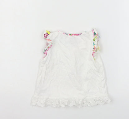 Monsoon Girls White  Jersey A-Line  Size 9-12 Months