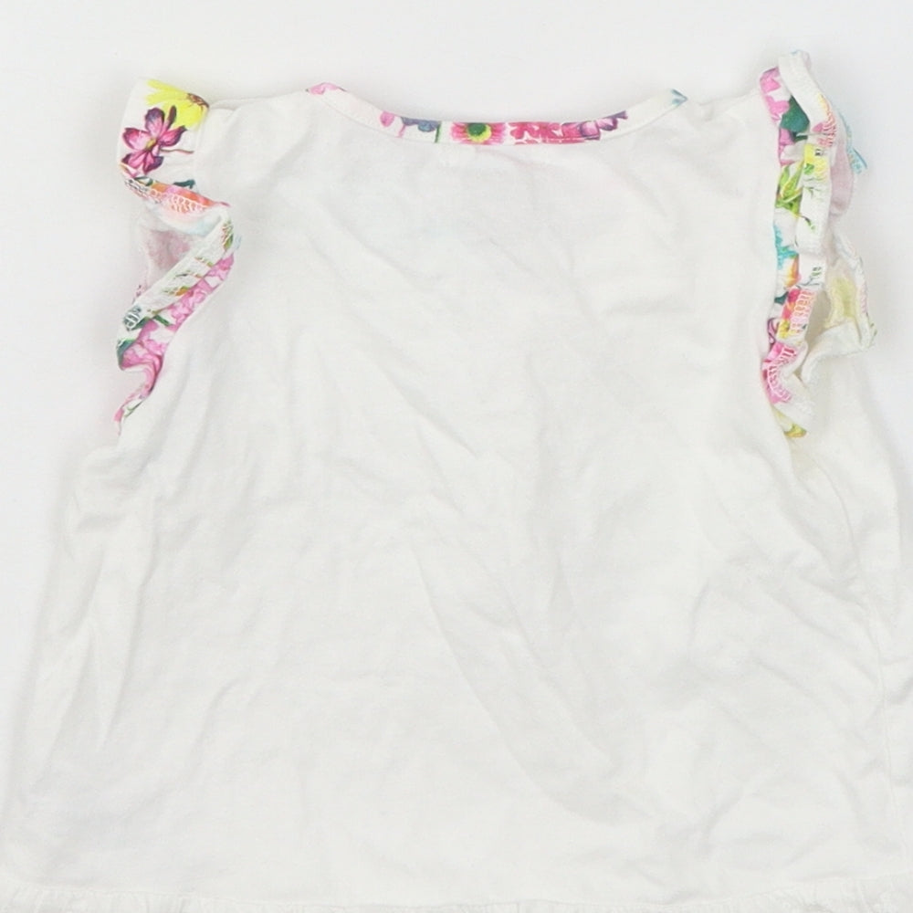 Monsoon Girls White  Jersey A-Line  Size 9-12 Months