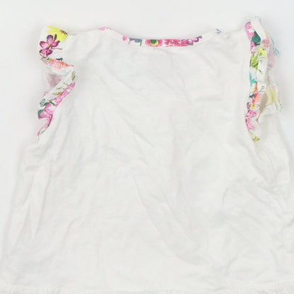 Monsoon Girls White  Jersey A-Line  Size 9-12 Months