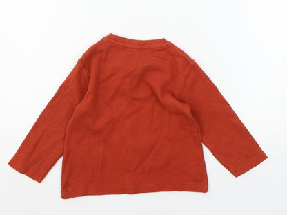 Marks and Spencer Boys Orange  Jersey Basic T-Shirt Size 12-18 Months