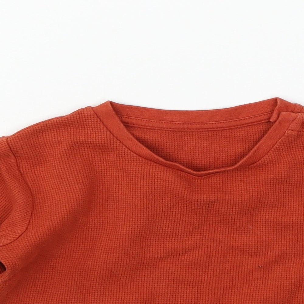 Marks and Spencer Boys Orange  Jersey Basic T-Shirt Size 12-18 Months