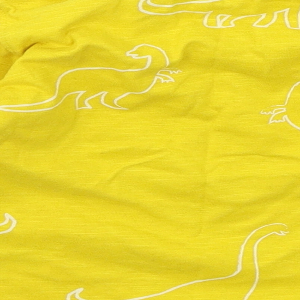 Marks and Spencer Boys Yellow Geometric Jersey Basic T-Shirt Size 9-12 Months  - Dinosaur