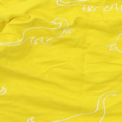 Marks and Spencer Boys Yellow Geometric Jersey Basic T-Shirt Size 9-12 Months  - Dinosaur