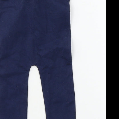 F&F Girls Blue  Jersey Jogger Trousers Size 6-9 Months