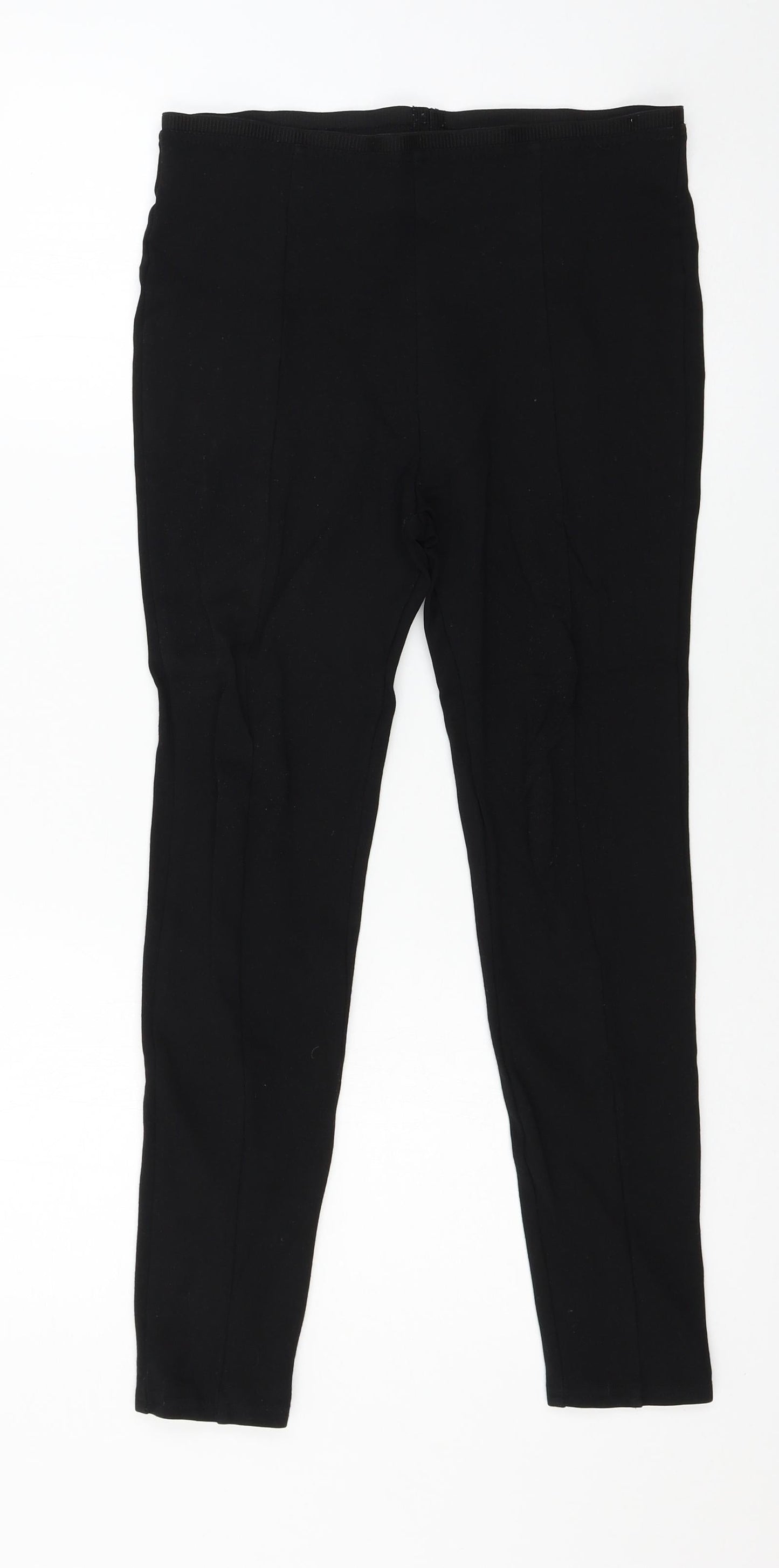 Womens UK Size 10 River Island Regular Fit  Black Trousers