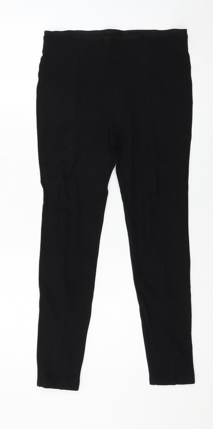 Womens UK Size 10 River Island Regular Fit  Black Trousers
