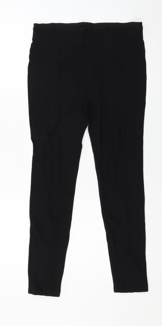 Womens UK Size 10 River Island Regular Fit  Black Trousers