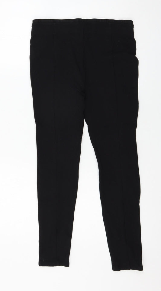 Womens UK Size 10 River Island Regular Fit  Black Trousers