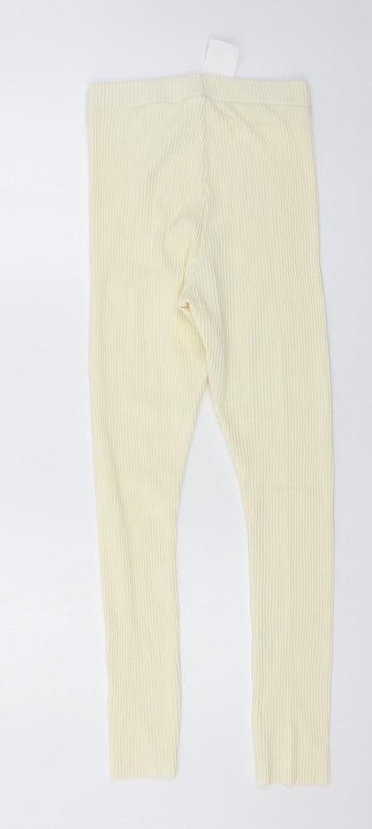 H&M Womens Ivory  Knit Jogger Leggings Size S L26 in
