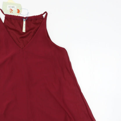 Blue Vanilla Womens Red   Basic Blouse Size S