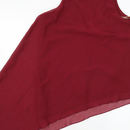 Blue Vanilla Womens Red   Basic Blouse Size S