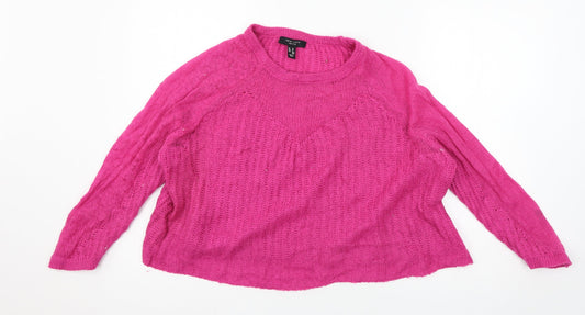 New Look Womens Pink  Knit Pullover Jumper Size 10