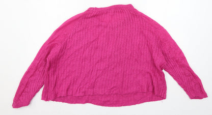 New Look Womens Pink  Knit Pullover Jumper Size 10