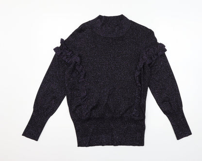 George Womens Purple  Knit Pullover Jumper Size 14