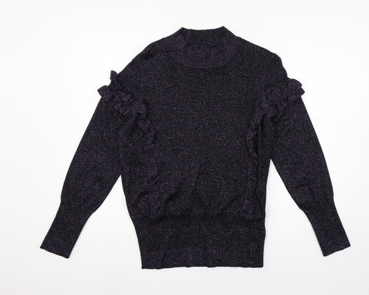 George Womens Purple  Knit Pullover Jumper Size 14