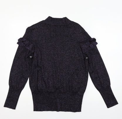 George Womens Purple  Knit Pullover Jumper Size 14