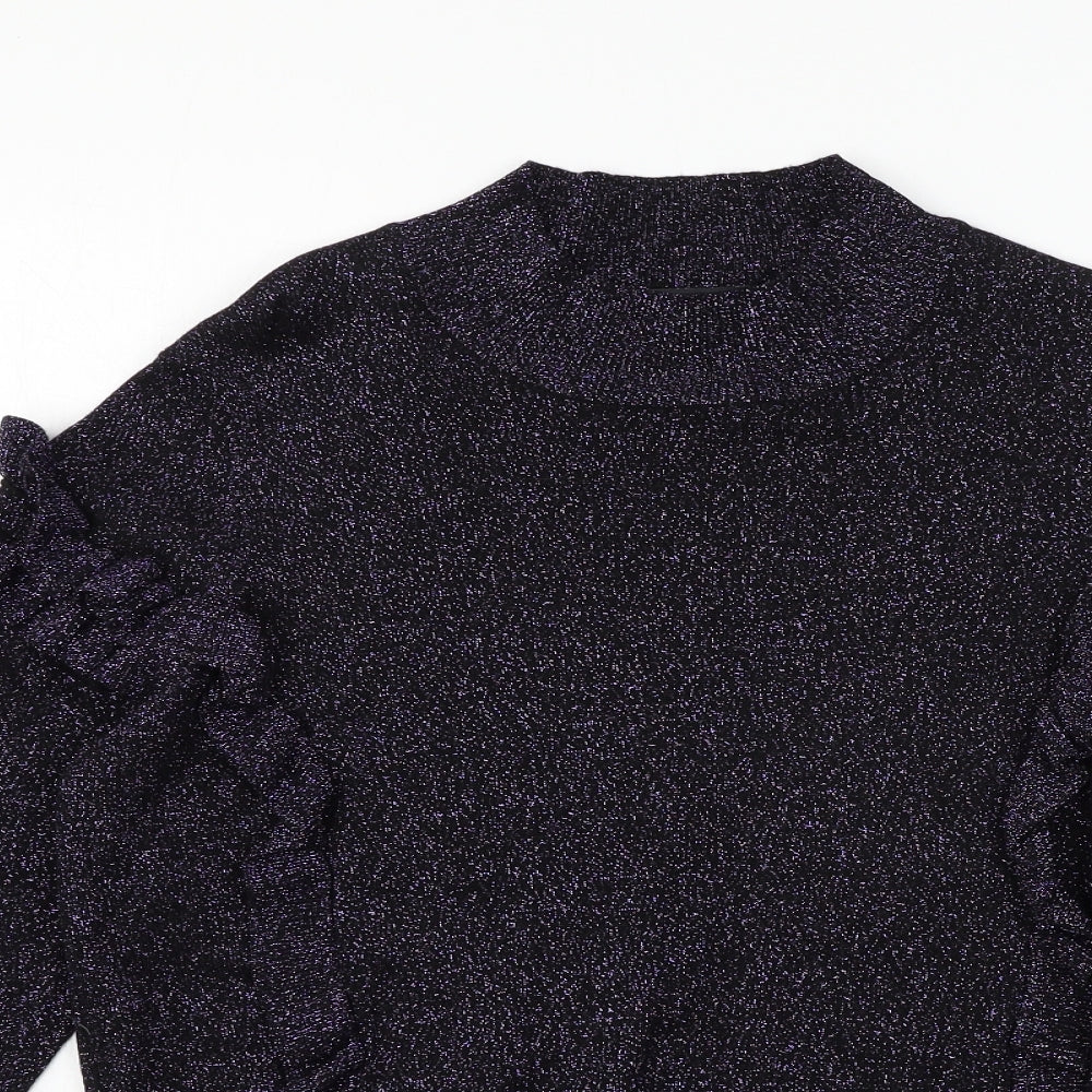George Womens Purple  Knit Pullover Jumper Size 14