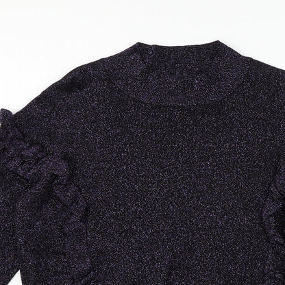 George Womens Purple  Knit Pullover Jumper Size 14