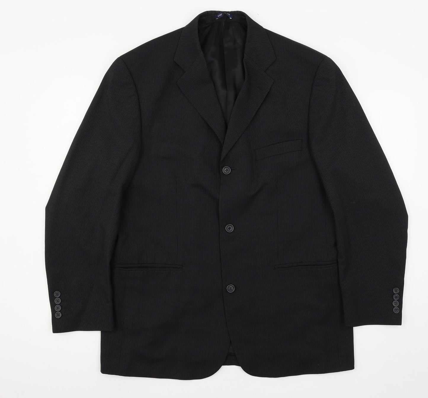 Mens UK Size L River Island Regular Black Suit Jacket