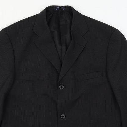 Mens UK Size L River Island Regular Black Suit Jacket