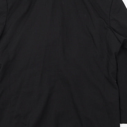 Mens UK Size L River Island Regular Black Suit Jacket