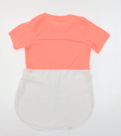 Womens UK Size 8 Select Pink Basic T-Shirt