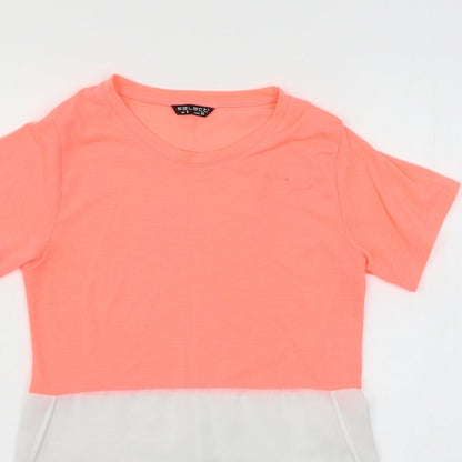 Womens UK Size 8 Select Pink Basic T-Shirt