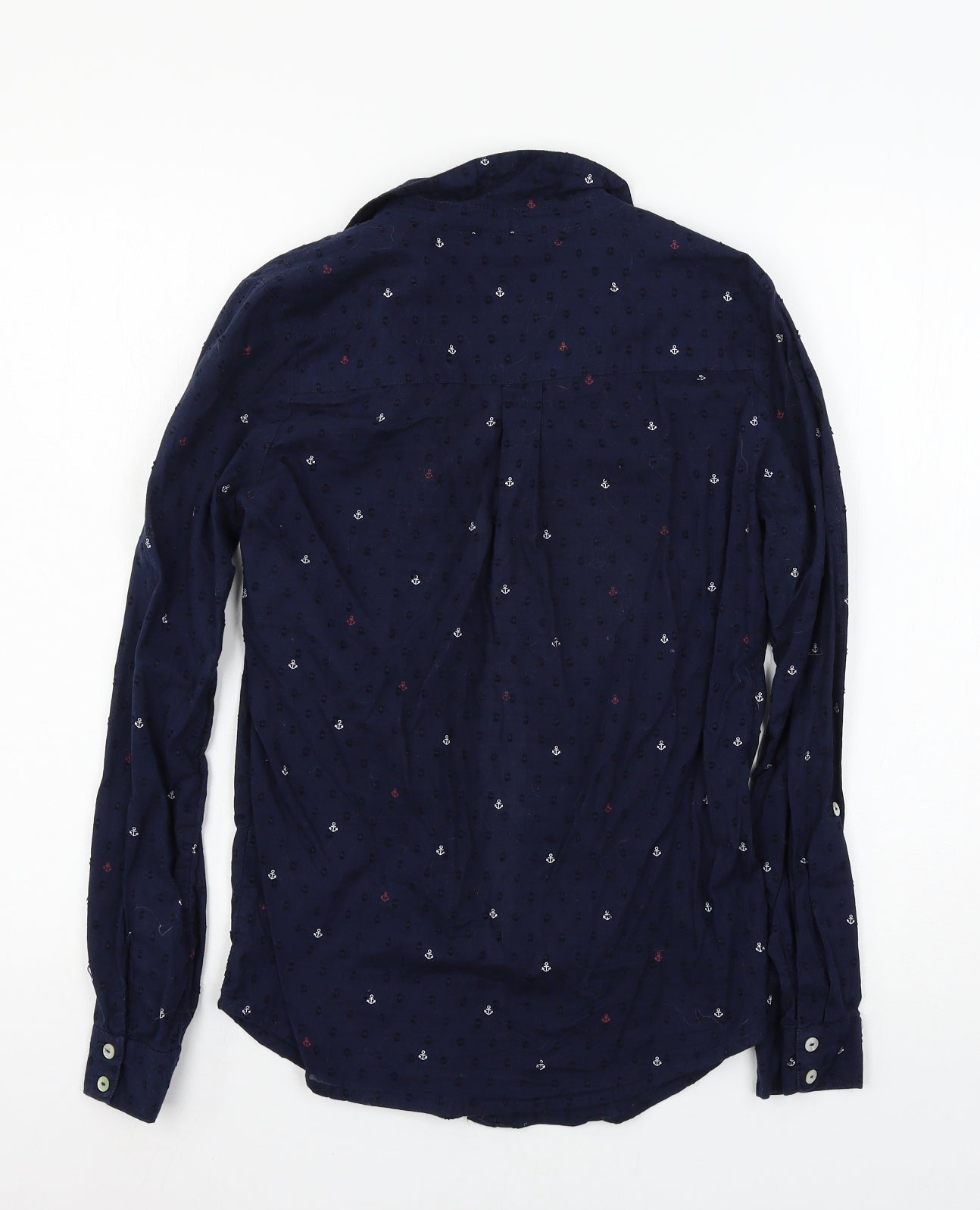 Womens UK Size 8 Heyton Blue Basic Button-Up