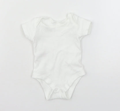 TU Baby White  Jersey Babygrow One-Piece Size Newborn