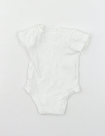 TU Baby White  Jersey Babygrow One-Piece Size Newborn