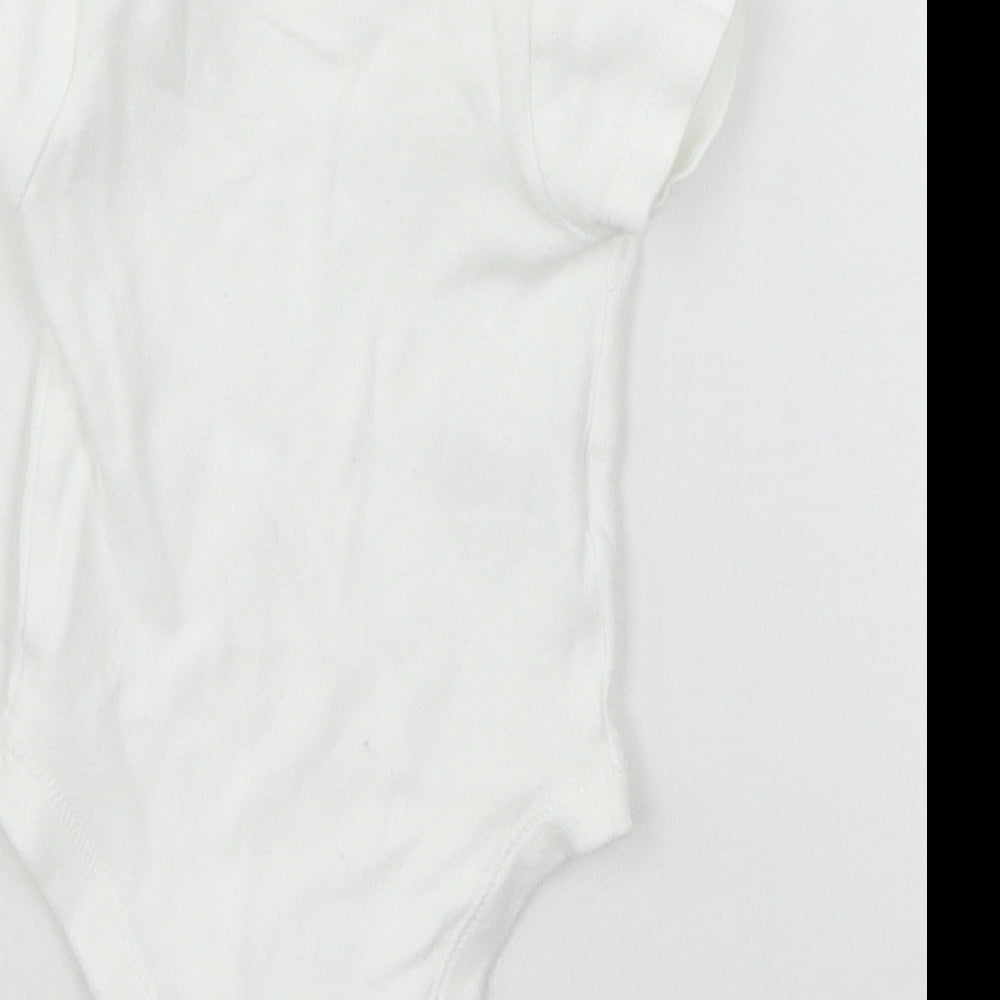 TU Baby White  Jersey Babygrow One-Piece Size Newborn