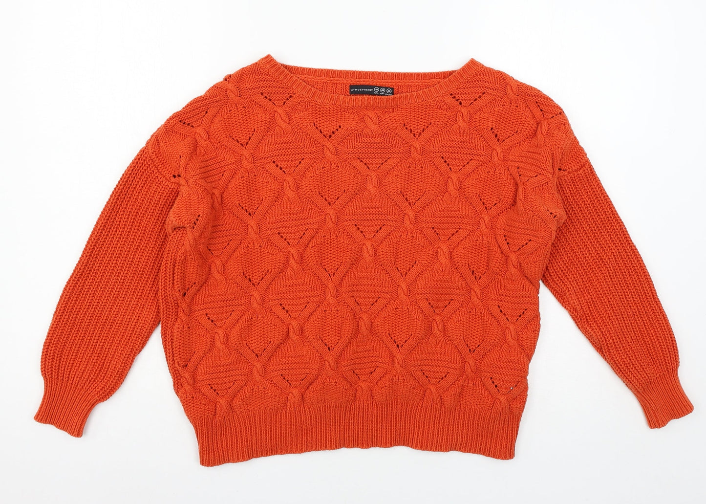 Womens UK Size 10 Atmosphere Orange Pullover Jumper