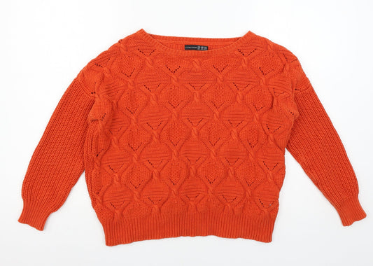 Womens UK Size 10 Atmosphere Orange Pullover Jumper
