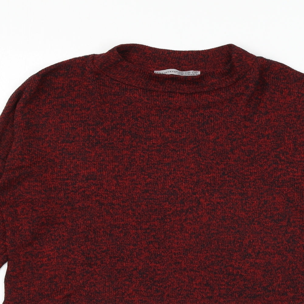 Atmosphere Womens Red  Knit Basic T-Shirt Size 10