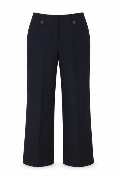 Front view of Atmosphere women’s blue trousers, size UK 10, 28-inch leg