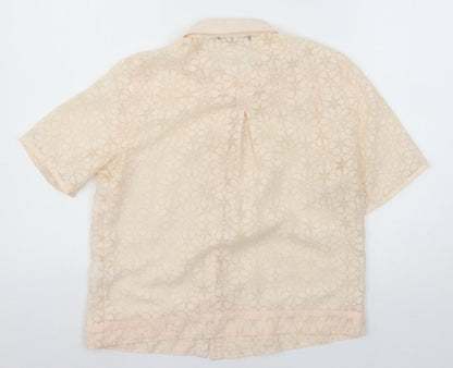 Womens UK Size 10 Atmosphere Pink Basic Button-Up