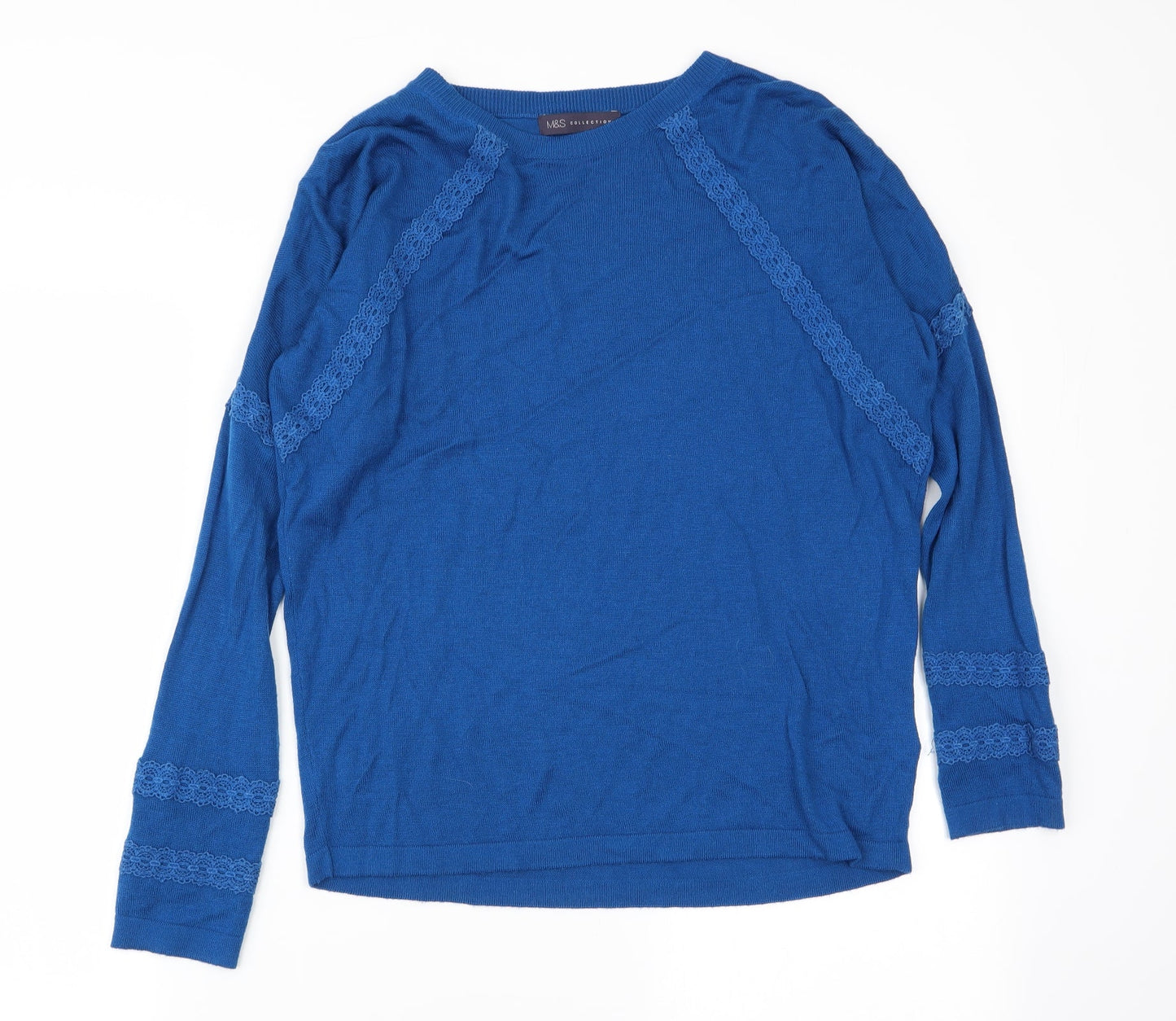 Womens UK Size S M&S Blue Pullover Jumper