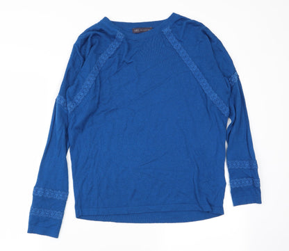 Womens UK Size S M&S Blue Pullover Jumper