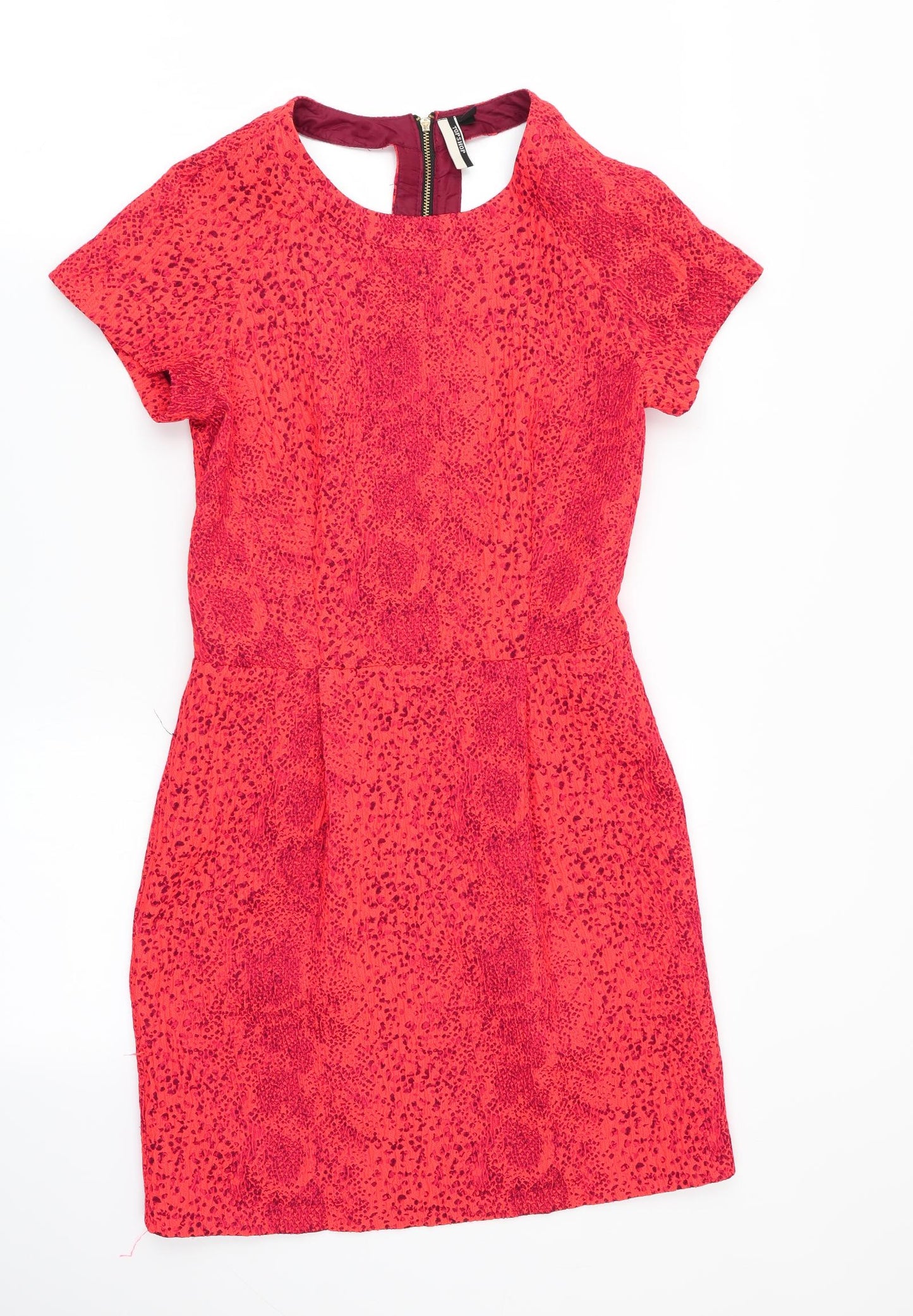 Topshop Womens Orange   Fit & Flare  Size 8